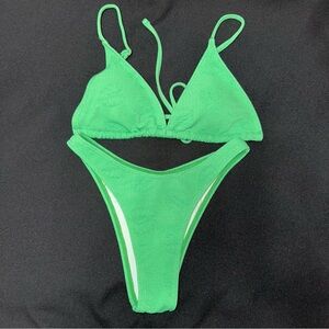 Shein string bikini size small green‎ swim suit
